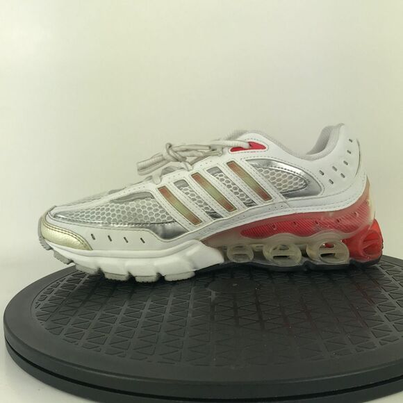 Adidas Bounce White/Red Athletic Running Shoes 381060 Women's Size 7 (6Y) - Picture 9 of 12